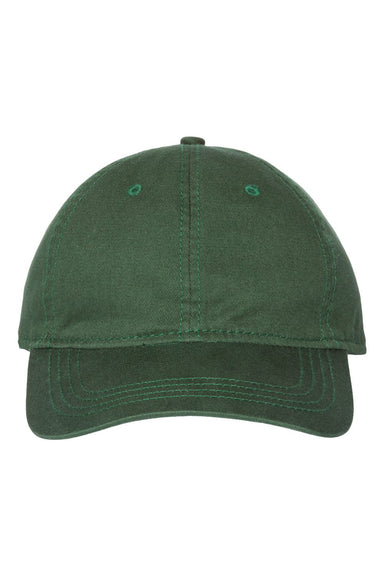 Cap America i1002 Mens Relaxed Adjustable Dad Hat Forest Green Flat Front