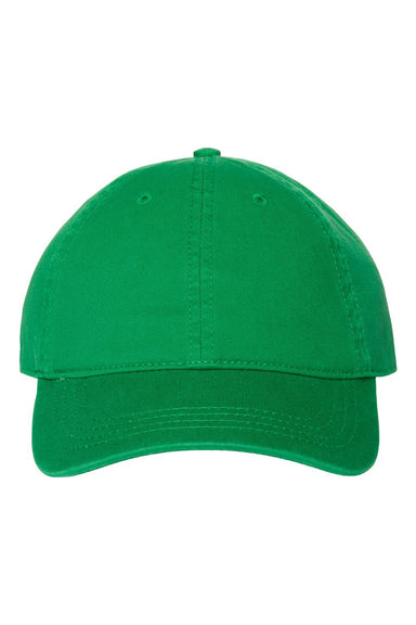 Cap America i1002 Mens Relaxed Adjustable Dad Hat Kelly Green Flat Front