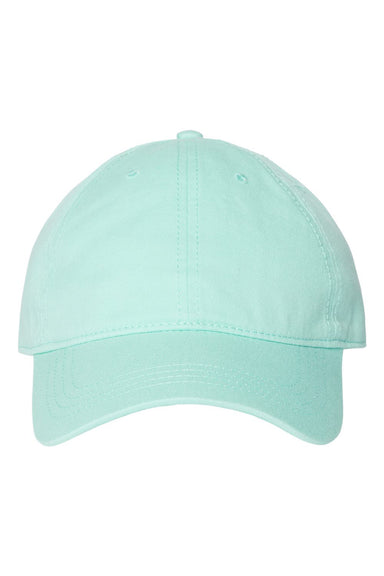 Cap America i1002 Mens Relaxed Adjustable Dad Hat Mint Green Flat Front