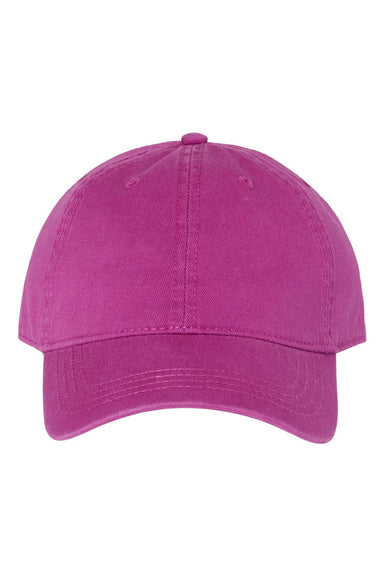 Cap America i1002 Mens Relaxed Adjustable Dad Hat Plum Flat Front