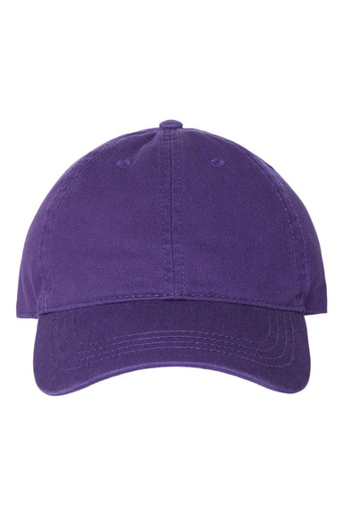 Cap America i1002 Mens Relaxed Adjustable Dad Hat Purple Flat Front