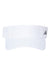 Adidas A653S Mens Sustainable Performance Moisture Wicking Adjustable Visor White Flat Front
