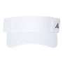 Adidas Mens Sustainable Performance Moisture Wicking Adjustable Visor - White - NEW