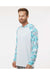 Paragon 240 Mens Tortuga Extreme Performance Long Sleeve Hooded T-Shirt Hoodie White/Aqua Blue Camo Model Side