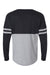 Boxercraft BW3514 Womens Pom Pom Long Sleeve Crewneck T-Shirt Black/Oxford Grey Flat Back