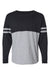Boxercraft BW3514 Womens Pom Pom Long Sleeve Crewneck T-Shirt Black/Oxford Grey Flat Front