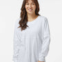 Boxercraft Womens Pom Pom Long Sleeve Crewneck T-Shirt - White - NEW