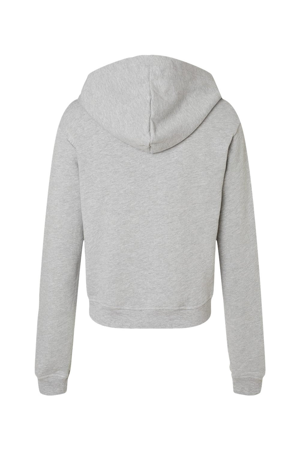 Bella + Canvas 7519 Womens Classic Hooded Sweatshirt Hoodie Heather Grey Flat Back