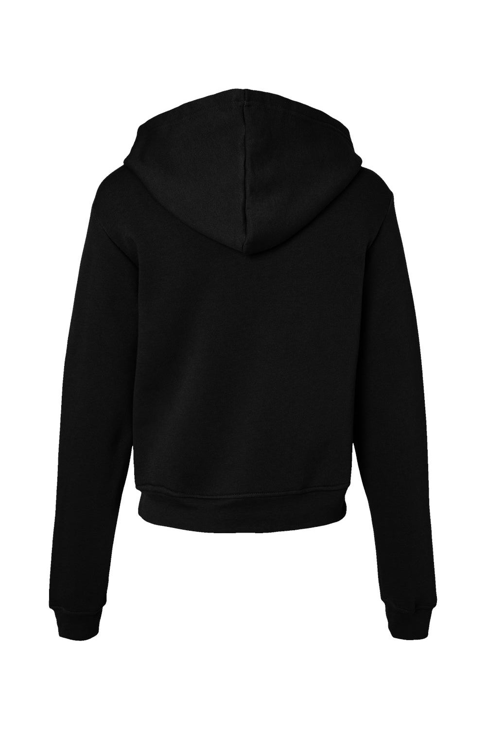 Bella + Canvas 7519 Womens Classic Hooded Sweatshirt Hoodie Black Flat Back