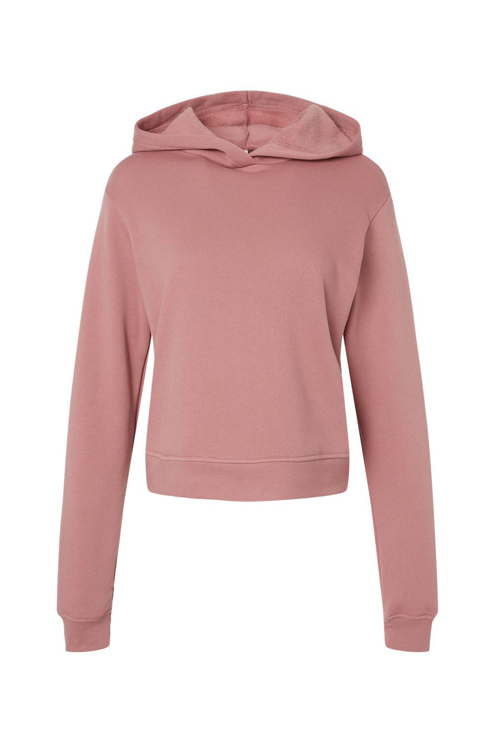 Bella + Canvas 7519 Womens Classic Hooded Sweatshirt Hoodie Mauve Flat Front