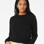 Bella + Canvas Womens Sponge Fleece Classic Crewneck Sweatshirt - Black - NEW