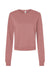 Bella + Canvas 7511 Womens Sponge Fleece Classic Crewneck Sweatshirt Mauve Flat Front