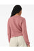 Bella + Canvas 7511 Womens Sponge Fleece Classic Crewneck Sweatshirt Mauve Model Back