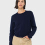 Bella + Canvas Womens Sponge Fleece Classic Crewneck Sweatshirt - Navy Blue - NEW