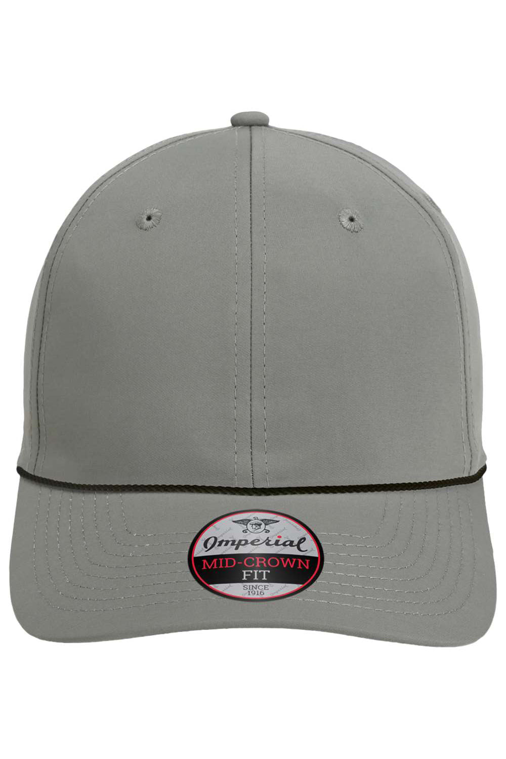 Imperial 7054 Mens The Wingman Hat Grey/Black Flat Front