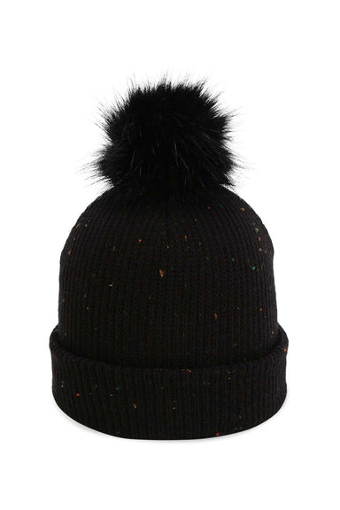 Imperial 6014 Mens The Montage Pom Cuffed Beanie Black Flat Front