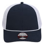 Imperial Mens The Night Owl Performance Moisture Wicking Snapback Hat - Navy Blue/White