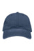 The Game GB465 Mens Pigment Dyed Hat Navy Blue Flat Front