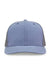 The Game GB452E Mens Everyday Trucker Hat Heather Light Blue Flat Front