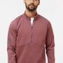 Adidas Mens 1/4 Zip Sweatshirt - Quiet Crimson Red - NEW