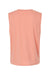 Alternative 1174CV Womens CVC Go To Crop Muscle Tank Top Heather Sunset Coral Flat Back