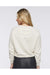 LAT 3528 Womens Relaxed Boxy Fleece Crewneck Sweatshirt Heather Natural Model Back