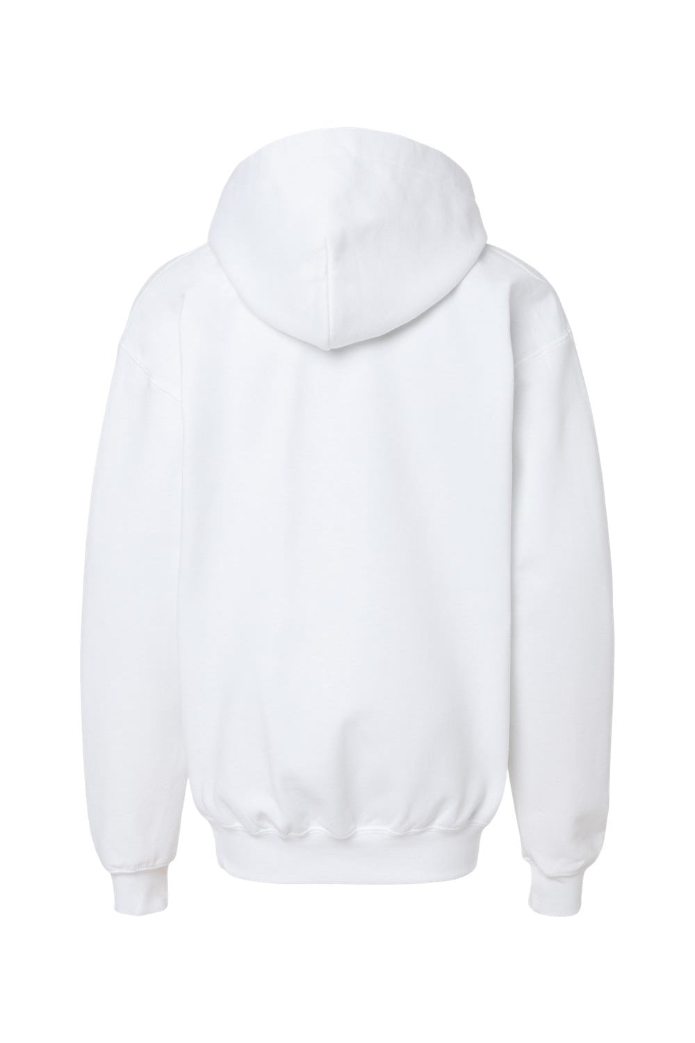 Gildan SF500B Youth Softstyle Hooded Sweatshirt Hoodie w/ Pouch Pocket White Flat Back