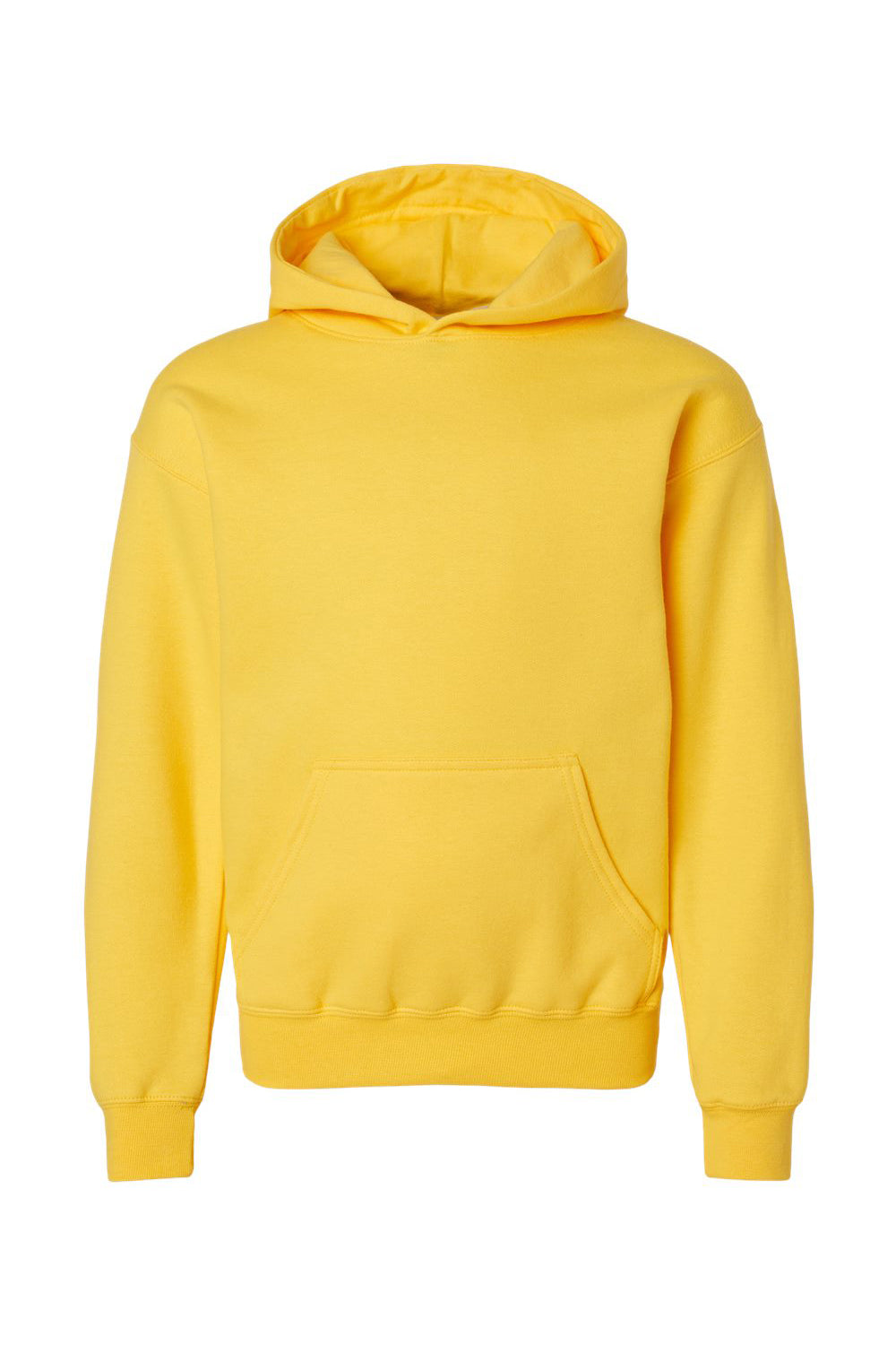 Gildan SF500B Youth Softstyle Hooded Sweatshirt Hoodie w/ Pouch Pocket Daisy Yellow Flat Front