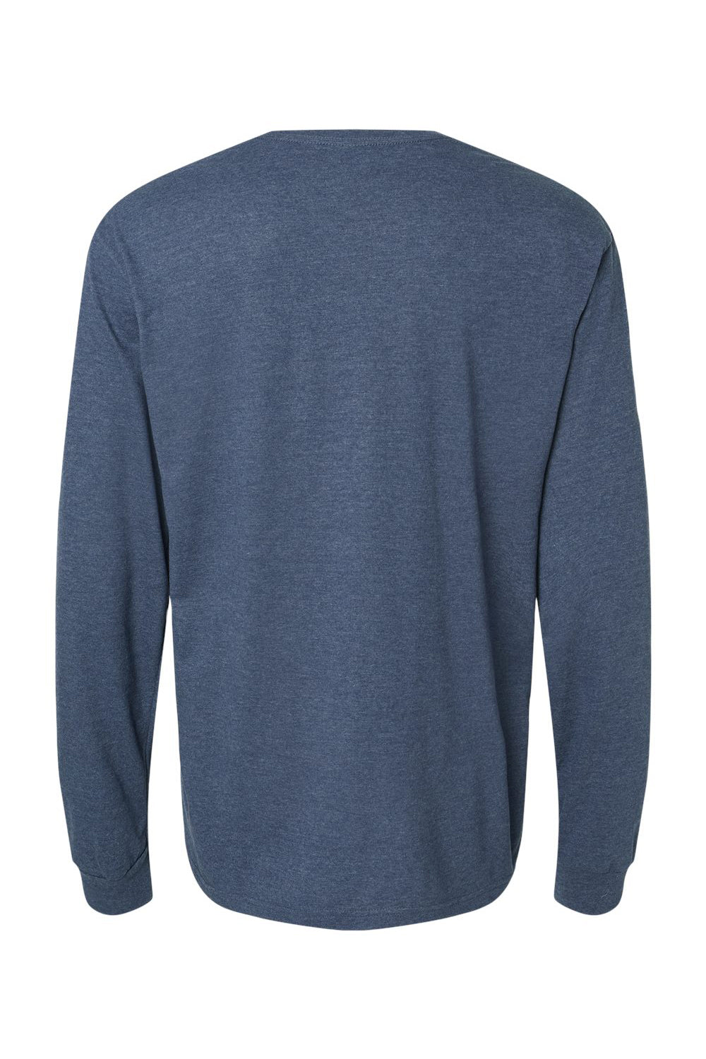 Gildan 67400 Mens Softstyle CVC Long Sleeve Crewneck T-Shirt Navy Blue Mist Flat Back