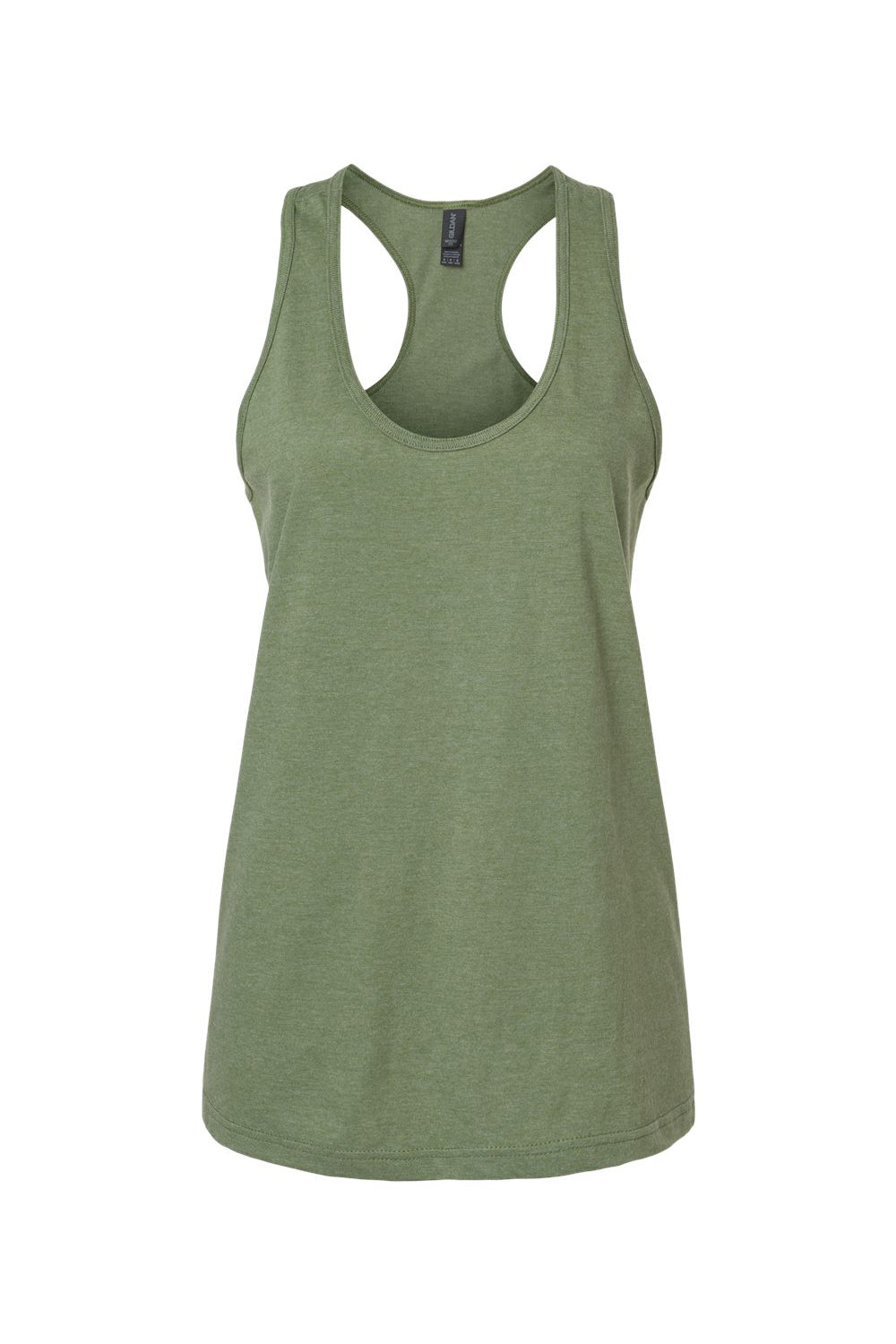 Gildan 67200L Womens Softstyle CVC Racerback Tank Top Cactus Green Flat Front