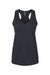 Gildan 67200L Womens Softstyle CVC Racerback Tank Top Pitch Black Flat Front