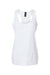 Gildan 67200L Womens Softstyle CVC Racerback Tank Top White Flat Front