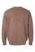 Comfort Colors 1466 Mens Garment Dyed Fleece Crewneck Sweatshirt Espresso Brown Flat Back