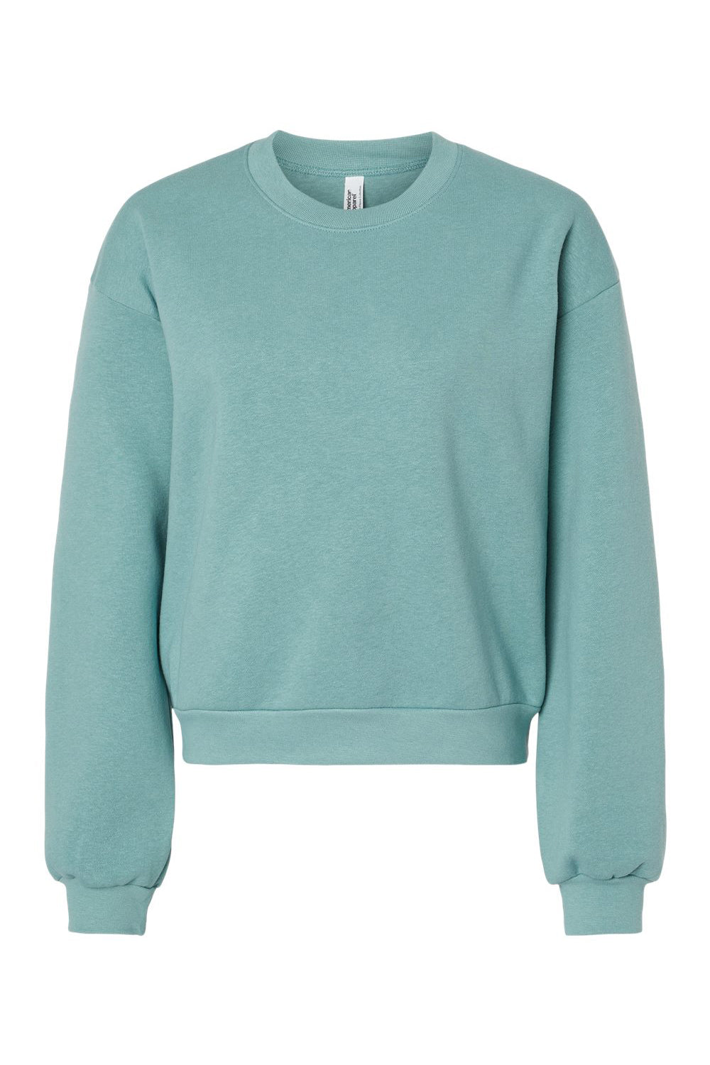 American Apparel RF494 Mens ReFlex Fleece Crewneck Sweatshirt Arctic Green Flat Front