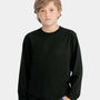 Next Level Youth Long Sleeve Crewneck T-Shirt - Black