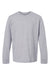 Next Level 3311 Youth Long Sleeve Crewneck T-Shirt Heather Grey Flat Front