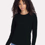 Next Level Womens Relaxed Long Sleeve Crewneck T-Shirt - Black