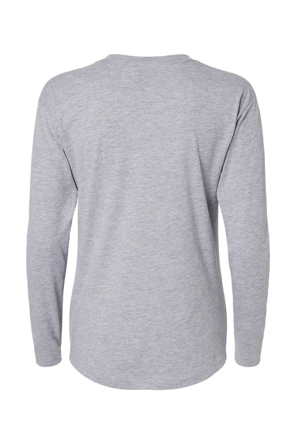 Next Level 3911 Womens Relaxed Long Sleeve Crewneck T-Shirt Heather Grey Flat Back