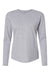 Next Level 3911 Womens Relaxed Long Sleeve Crewneck T-Shirt Heather Grey Flat Front