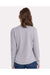 Next Level 3911 Womens Relaxed Long Sleeve Crewneck T-Shirt Heather Grey Model Back