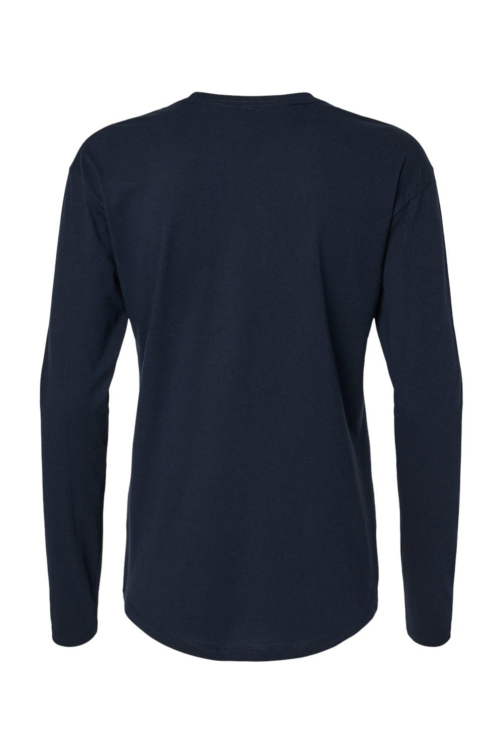 Next Level 3911 Womens Relaxed Long Sleeve Crewneck T-Shirt Midnight Navy Blue Flat Back