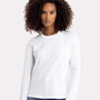 Next Level Womens Relaxed Long Sleeve Crewneck T-Shirt - White