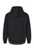 MV Sport 23112 Mens Mixed Media Hooded Sweatshirt Hoodie Black/Charcoal Grey Flat Back