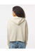 MV Sport W23101 Womens Angel Fleece Crop Hooded Sweatshirt Hoodie Ecru Model Back