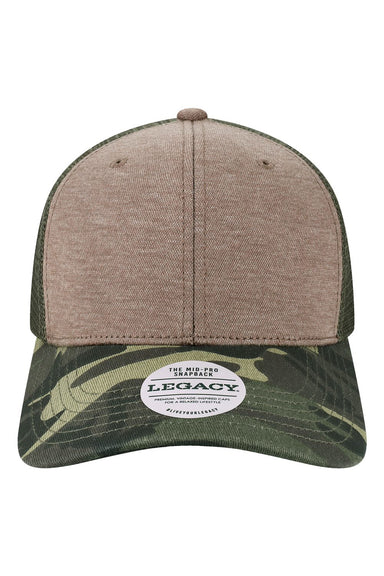 Legacy MPS Mens Mid Pro Snapback Trucker Hat Brown/Camo Flat Front
