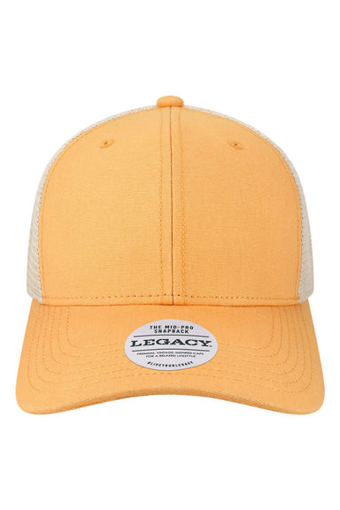 Legacy MPS Mens Mid Pro Snapback Trucker Hat Peach/Stone Flat Front