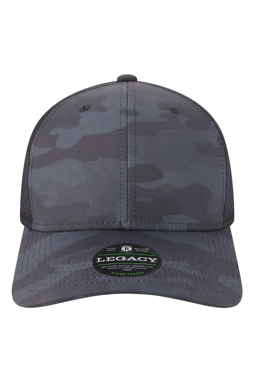 Legacy REMPA Mens Reclaim Mid Pro Adjustable Hat Black Camo Flat Front