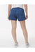 Boxercraft BW6103 Womens Stretch Woven Lined Shorts Indigo Blue Model Back