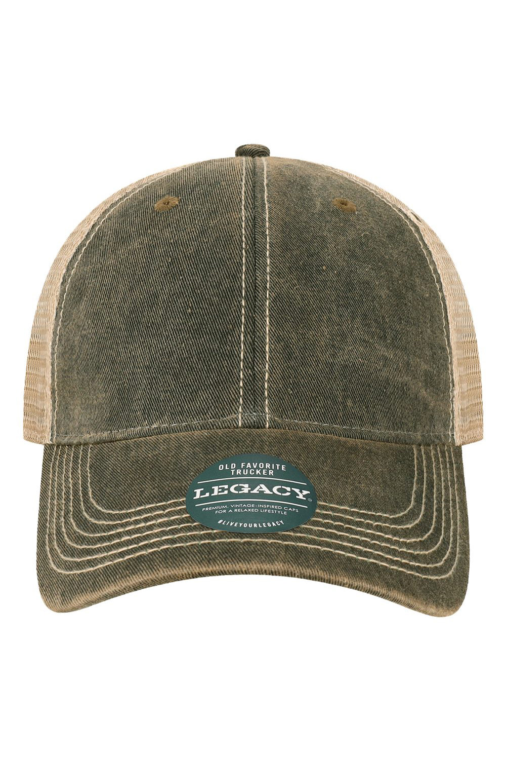 Legacy OFAY Youth Old Favorite Trucker Hat Black/Khaki Flat Front