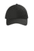 CornerStone CS810 Mens Moisture Wicking Canvas Adjustable Hat Black Flat Front